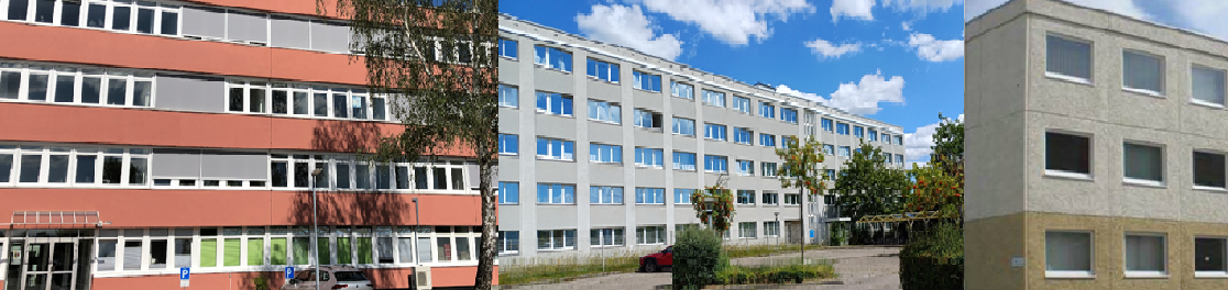 Landesamt für Finanzen - Abteilung Forderungsmanagement mit den Bilden der Standorte Schwerin, Rostock und Greifswald